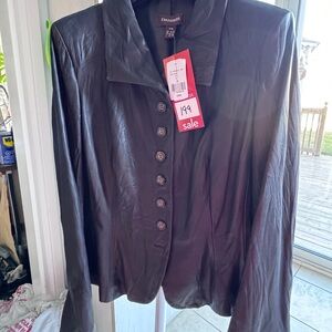 Danier dark brown Leather Jacket